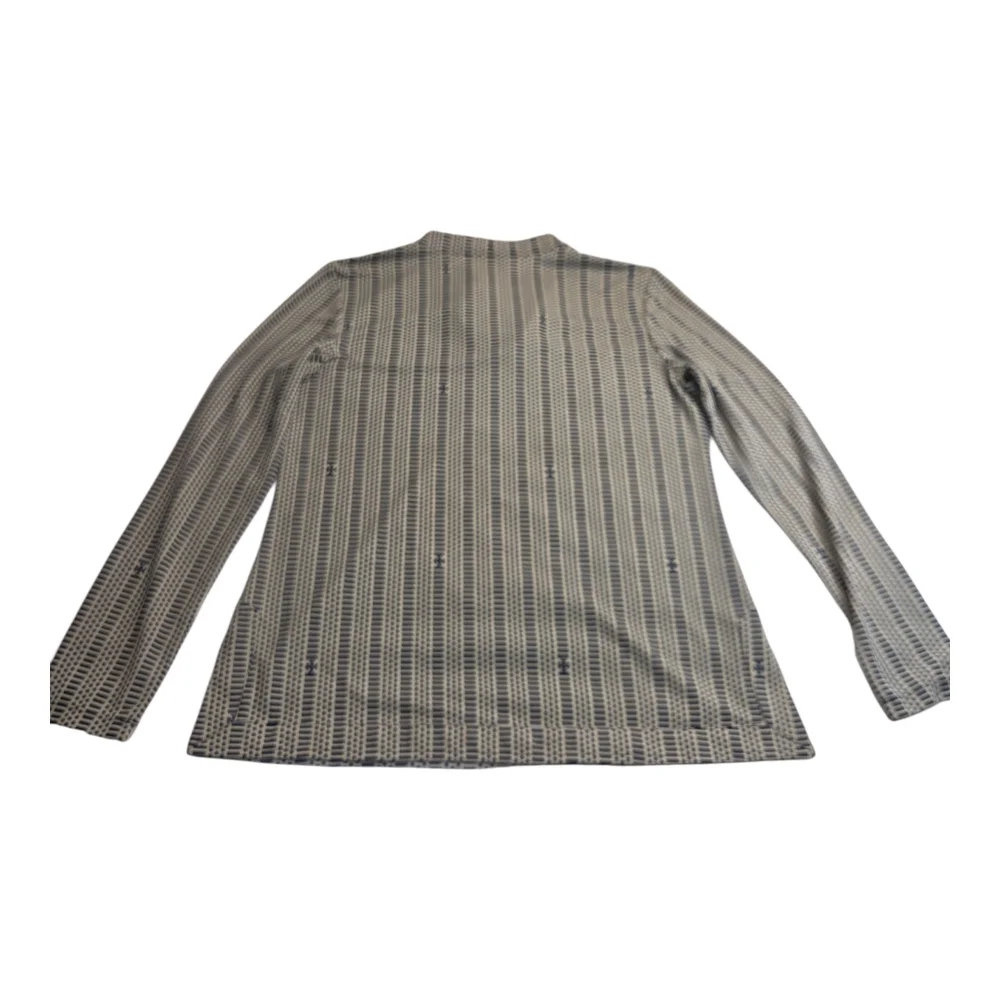 Tory Burch Long-sleeved Tunic Blouse geometric design and the iconic logo Size M